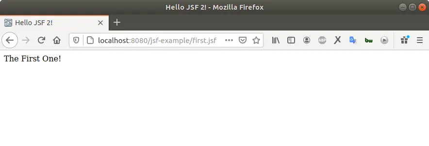 JSF aplicación de ejemplo